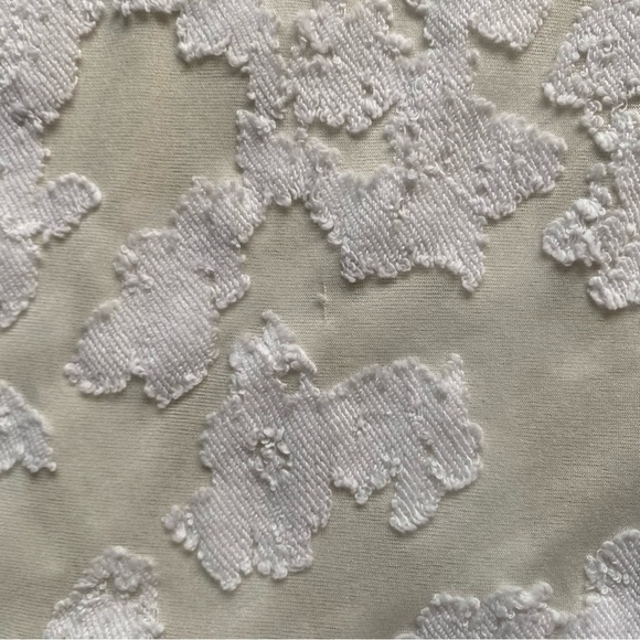 Wilfred Anvers shirt top embossed floral open split back white sheer XXS Aritzia - Picture 9 of 10